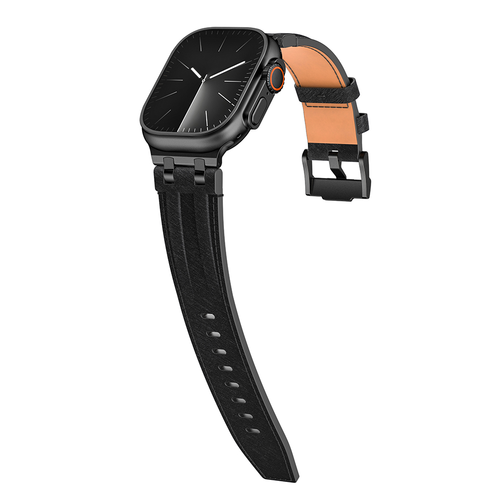 Apple Watch 8 (45mm) Uyumlu Kot Kumaş Tasarımlı Kordon-153 